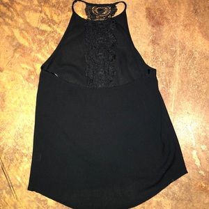 Black Tank with Lace Back
